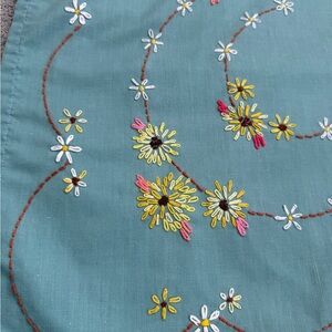 Vintage hand embroidered table cloth